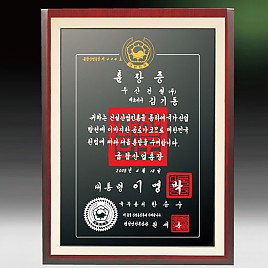 흑경 상패 (특허등록, 실용신안)  [JW214-02]