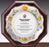 순은 도금 투톤 우드 상패  [JW231-03]