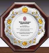 순은 도금 투톤 우드 상패  [JW231-03]