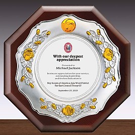 순은 도금 투톤 우드 상패  [JW231-03]