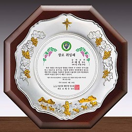 순은 도금 투톤 우드 상패  [JW231-05]