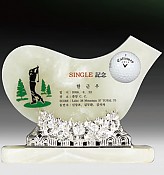 금속 골드 천연옥 트로피  [JW396-06]