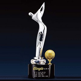 크리스탈 금속 트로피  [JW352-03]