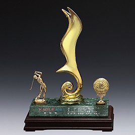 금속 골드 천연옥 트로피  [JW396-01]