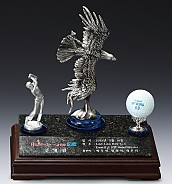 금속 골드 천연옥 트로피  [JW396-04]