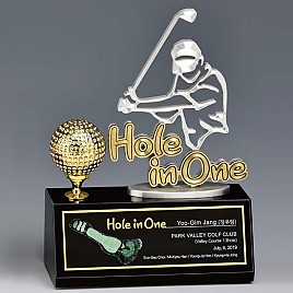 크리스탈 & 금속CNC조각 트로피  [JW424-05]