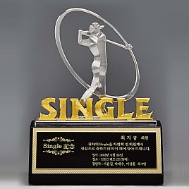 크리스탈 & 금속CNC조각 트로피  [JW425-02]